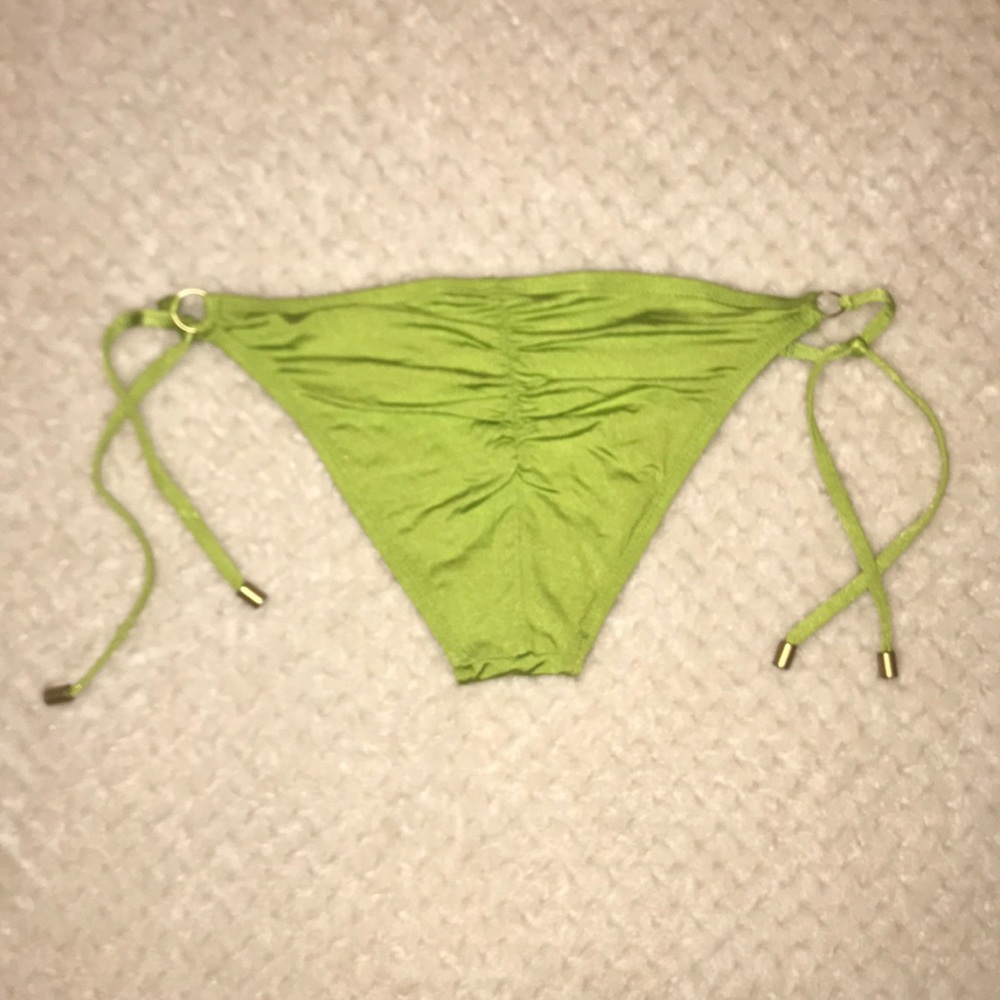 Vitamin A Lime Green Rouched Bikini Bottom